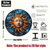 SunMoon Abstract Round Metal Wall Art Aluminum Plaque Sign For Home Bar Kitchen Coffee Shop Office Decor