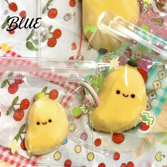 Banana Sensory Toy 1/2Pcs Cartoon Squeeze Stretchy Relaxation Focus Aid Smiling Anxiety Relief Fidget Portable Simulated Fruit Shape Stress