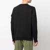 Stone Island Patch Logo Crewneck Sweatshirt Black Men Tops 761561151-V0029