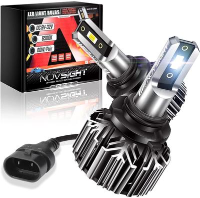 NOVSIGHT HB4 LED Vehicle Inspection 6500K Fog Set of 2 Headlights, Compliant, 12,000LM, 60W, DC9V-32V Compatible, Ultra-Bright, Car/Motorcycle Lights,