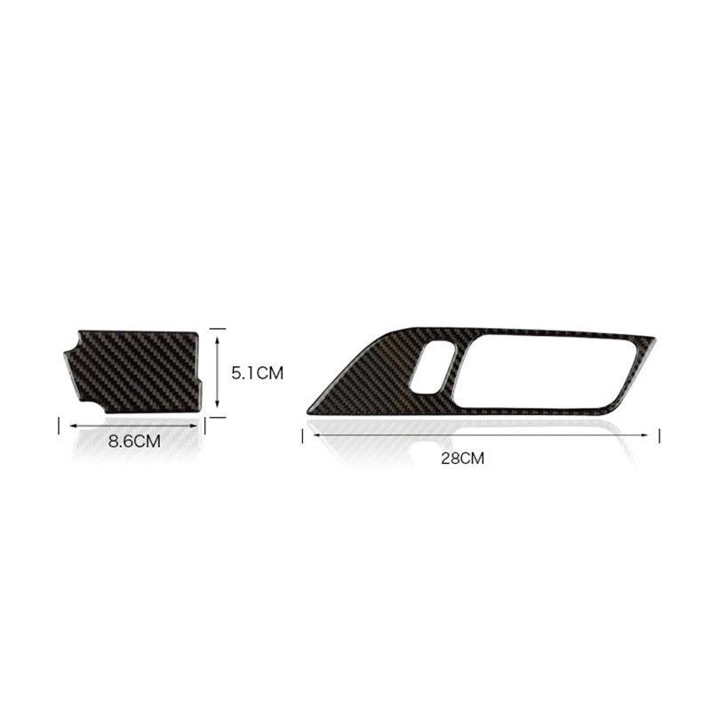 Stylish Carbon Fiber Inner Door Handles Bowl Trim For Ford Mustang 2015-2017