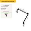 Desktop Streaming Microphone Stand with Fill Light, Boom Arm, and Phone Holder