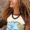 Retro Boho Round Bead Choker Colorful Plastic Beaded Handmade Knot Rope Necklace for Summer Beach Travel Wear