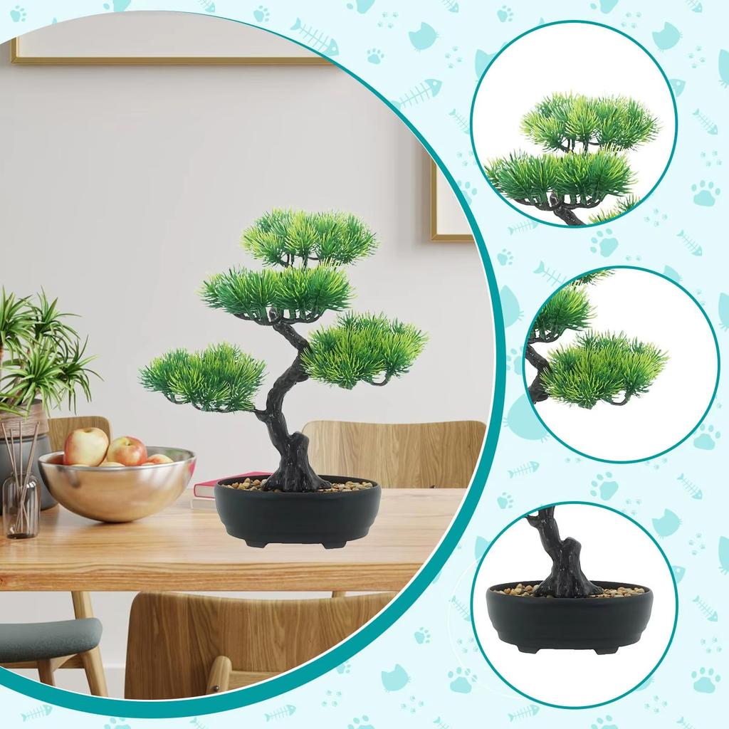 Modern Zen Artificial Tree Sculpture Plastic Designs Low Maintenance Home Ornament For Indoor Space