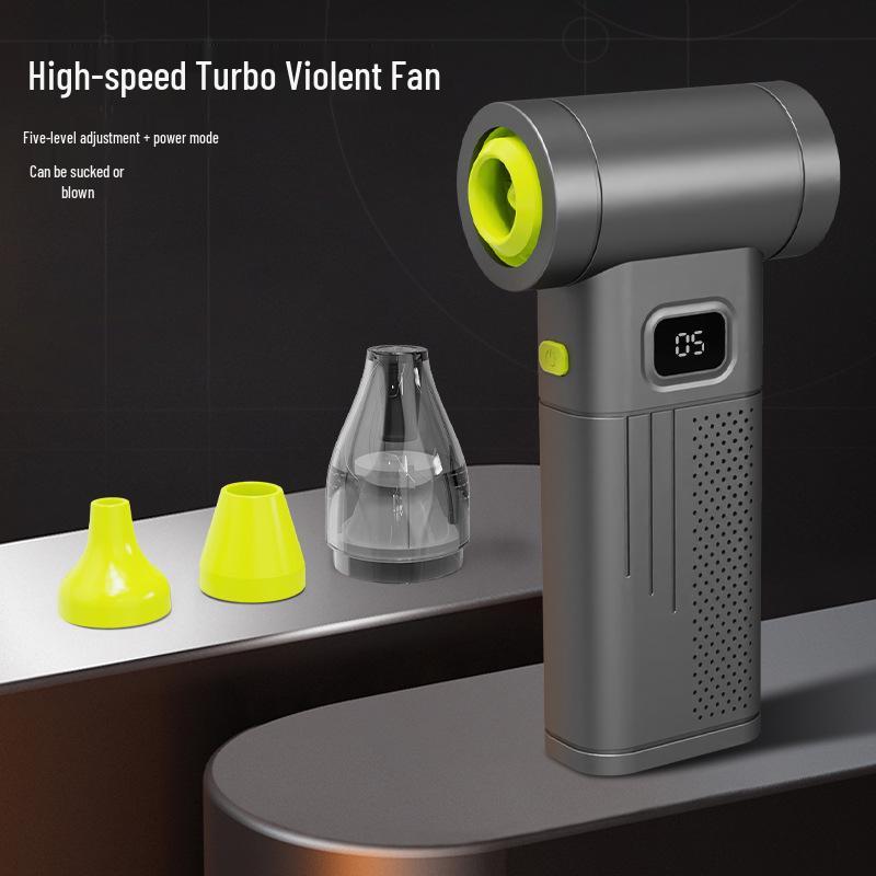 

Cross-border Handheld Type-C Turbo Fan: Stepless Speed, Dust & Snow Blower 74*38*143mm