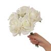 5 Heads Artificial Rose Flower Branch Curled Edge Realistic Simulation Rose Flower Real Touch Handmade Fake Flowers