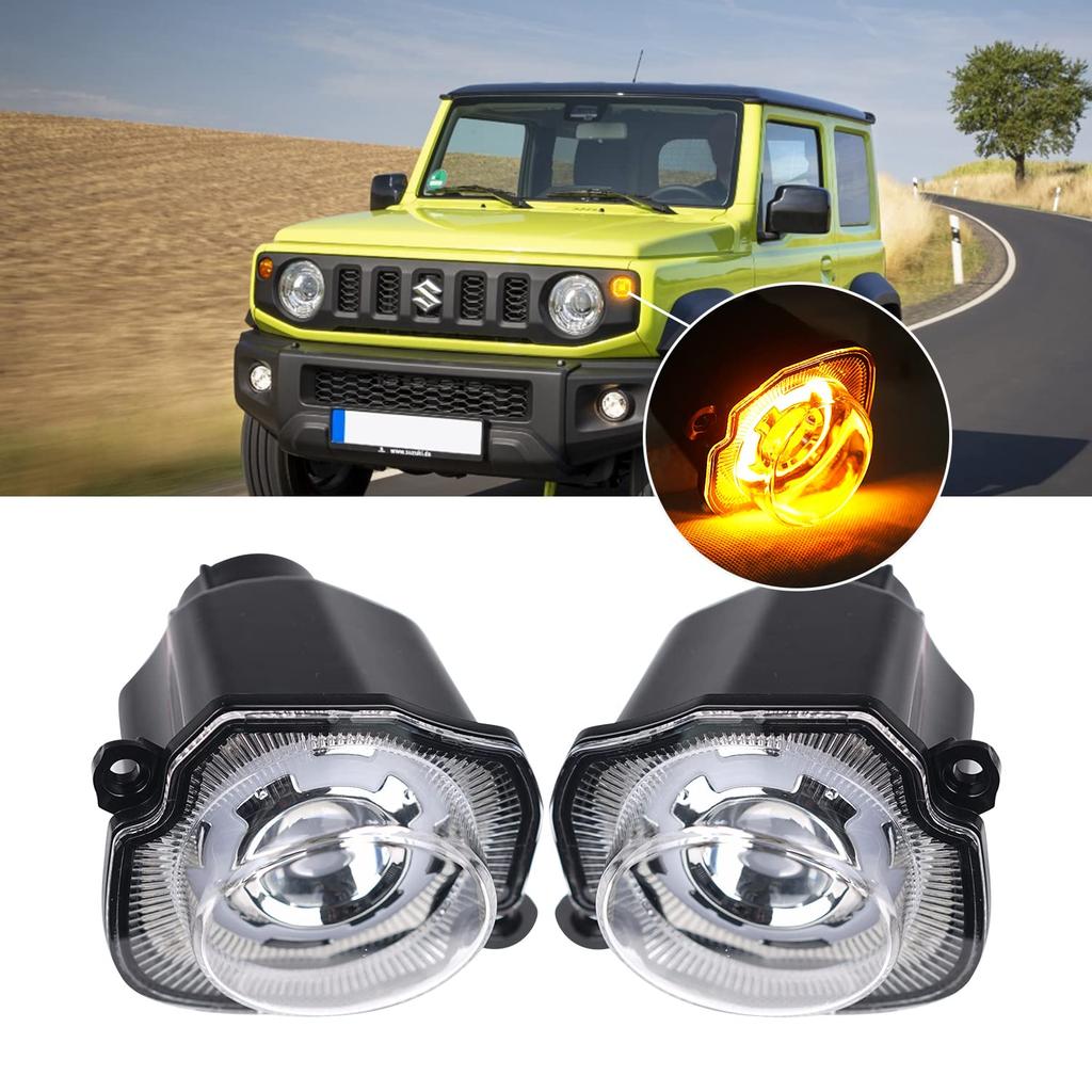Suzuki Jimny JB64 Jimny Sierra JB74 LED Front Grille Turn Signals Side Turn Signals Set with Turn Signal Position Light Daytime Running Light and