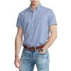 Polo Ralph Lauren Ss23 Check Logo Embroidered Single-Breasted Short Sleeve Shirt Men Shirts Blue 710802652-005