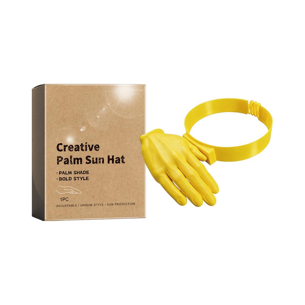 Creative Palm Sun Hat Lightweight Skin-Friendly Summer Outdoor Portable Adjustable Headband Unique Style Sun Protection Hat