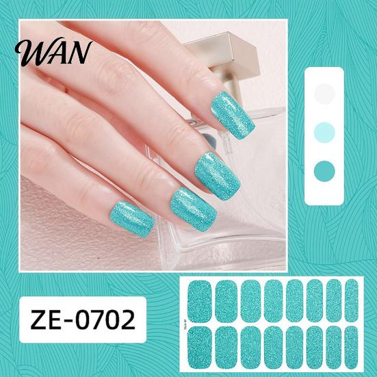 Nail Polish Strip Glitter Strips with File Easy Apply Remove Self Adhesive Women DIY Full Sticker Home Manicure Art Decoration Wrap Peel Stick Nails