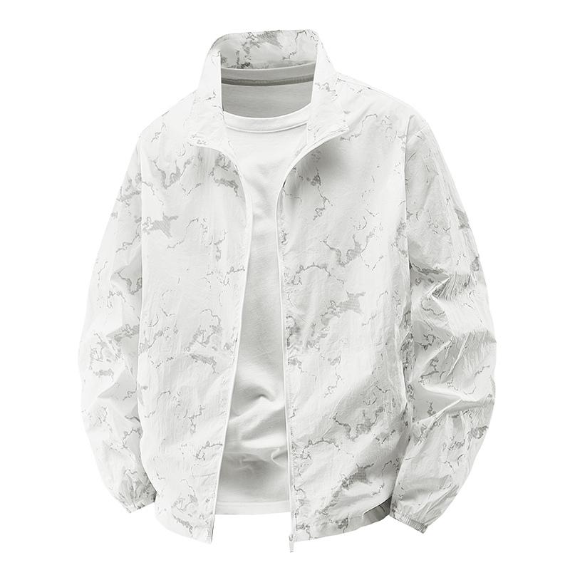 New Men's Stand Collar Sun Protection Long Sleeve Zipper Versatile Casual Jacket