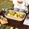 Foldable Picnic Basket Camping Table Outdoor Organizer Durable Sundries Basket  BBQ