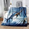 Ocean Animal Flannel Blanket - Soft and Comfortable, Suitable for Sofas, Beds, Offices, Travel, All Seasons, and A Great Gift for The Holidays.