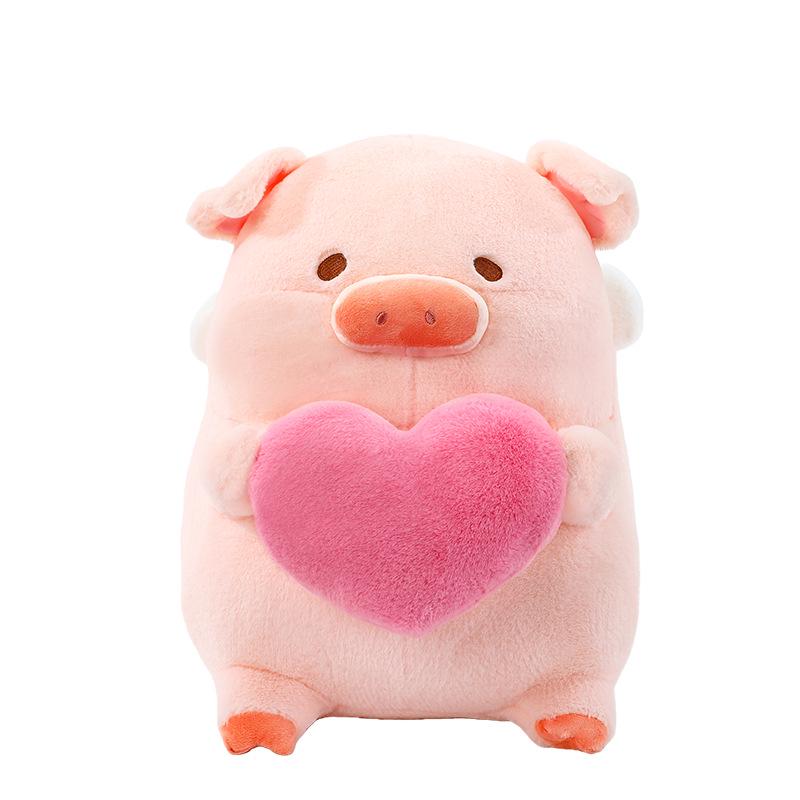 Süße Herzschwein Plüschpuppe - Entzückendes umarmendes Schwein Spielzeug für Mädchen