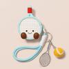Tennis Racket Design Silicone Case for AirPods Pro/Pro 2 with Lanyard