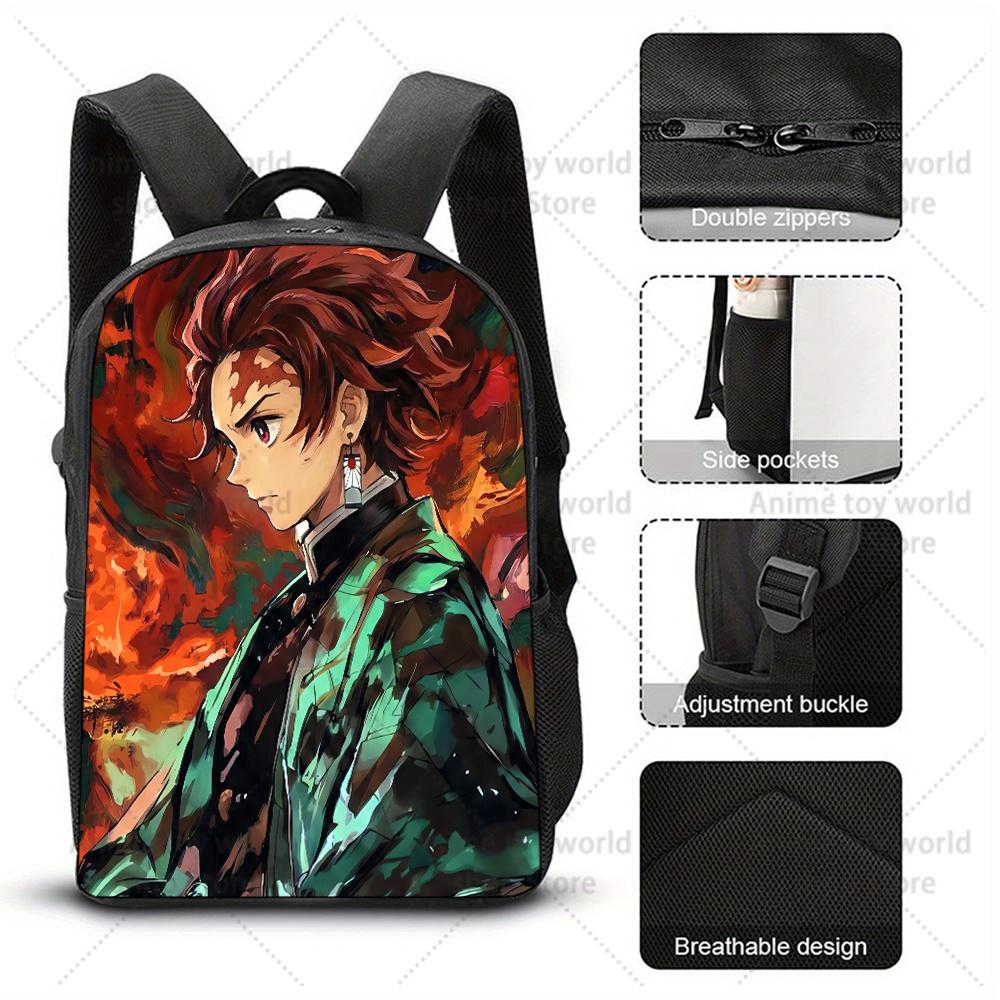 Demon Slayers Backpacks for Student Women Men Travel Bag Cartoon Graphic Print Mochila Kawaii Backpack School Bag Birthday Gift