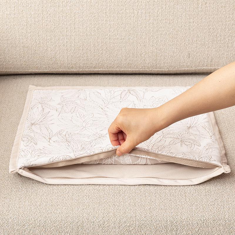 Niebieska poszewka na poduszkę do sofy z chenille - Nowoczesna minimalistyczna poduszka do salonu, sypialni lub jako zagłówek łóżka