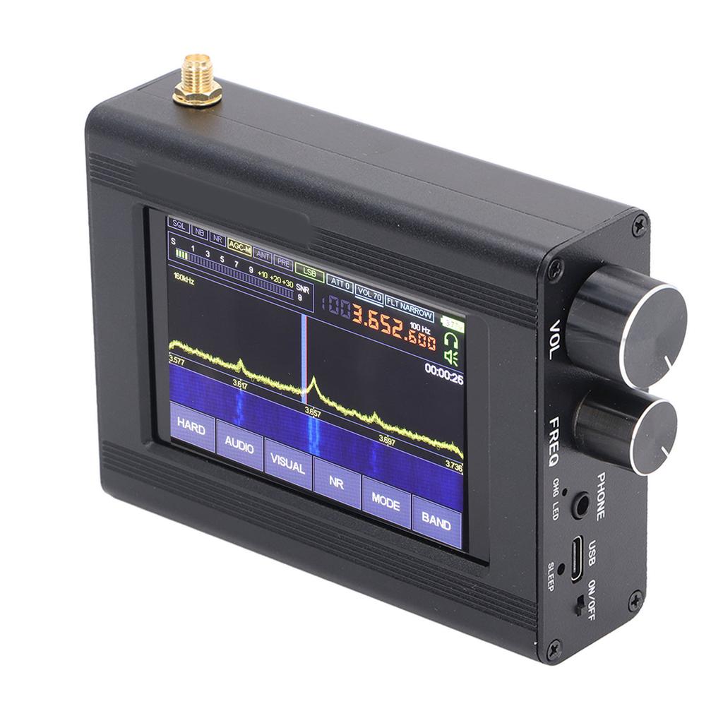 SDR Receiver 3.5 Inch Touch Screen Software Defination Radio Receiver AM SSB NFM WFM Full Bands Receiver 50Khz‑2GHz