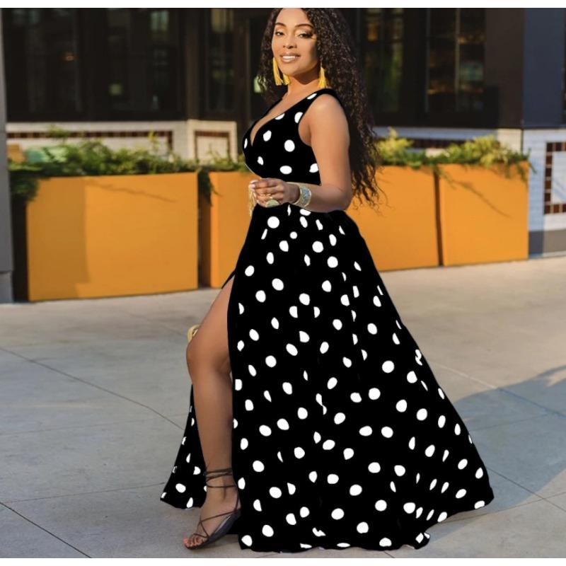 

Женский пояс с принтом, темперамент со средней талией, длинное платье на работу, сексуальное платье с разрезом и поясом 2XL чёрный