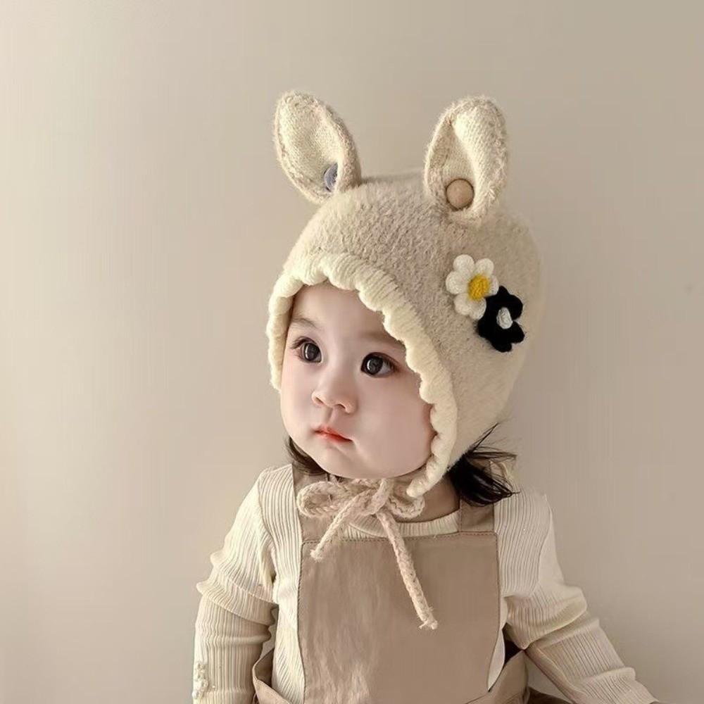 Windproof Baby Winter Cap Warm Lining Kids Pullover Hats Cute Newborn Earflap Hat Autumn Winter