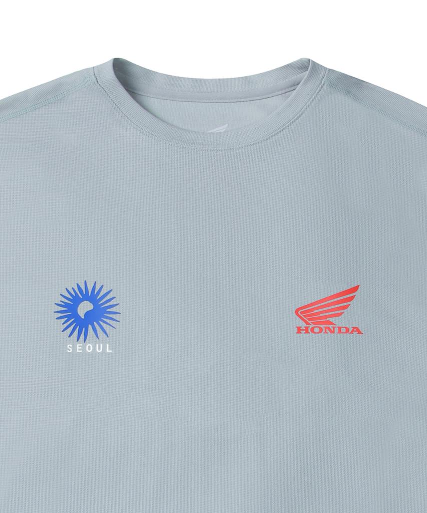 PHYPS MOTORCYCLE Seoul Motorcycle Running Short Sleeve Blue Gray