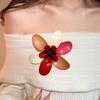 Exaggerated Acrylic Flower Brooch Vintage Colors Clothes Pin  Clothes Accessories