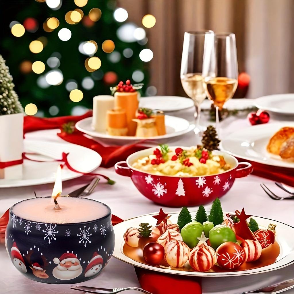 10 Pcs Festive Christmas Candle Jars - Metal Tin Boxes, 2.2oz, Perfect for Candle Making, Decorations, Party, and Gift Jars