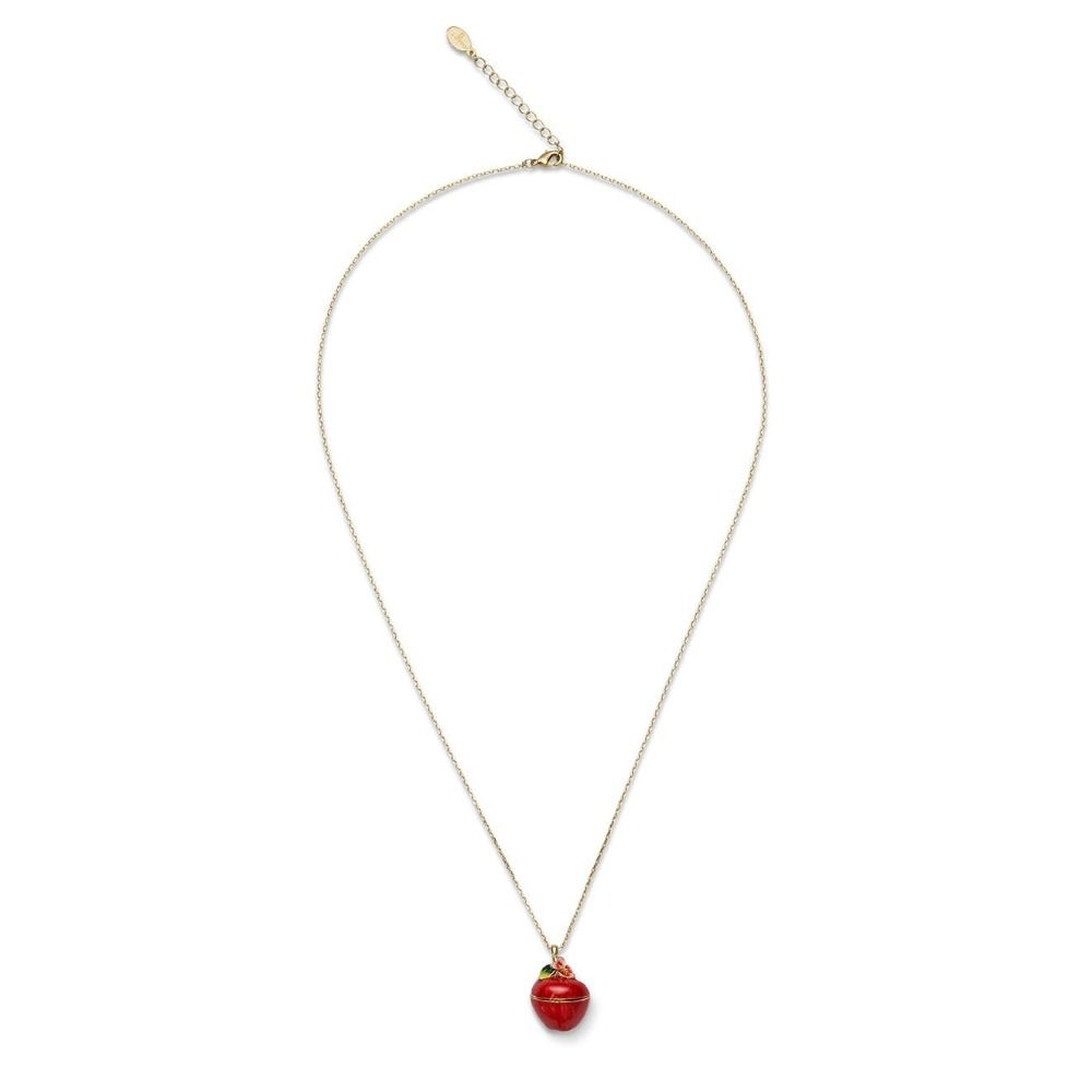Opening and Closing Lid Locket Pendant Necklace Openable Gold Clavicle Chain Enamel Necklace  Women