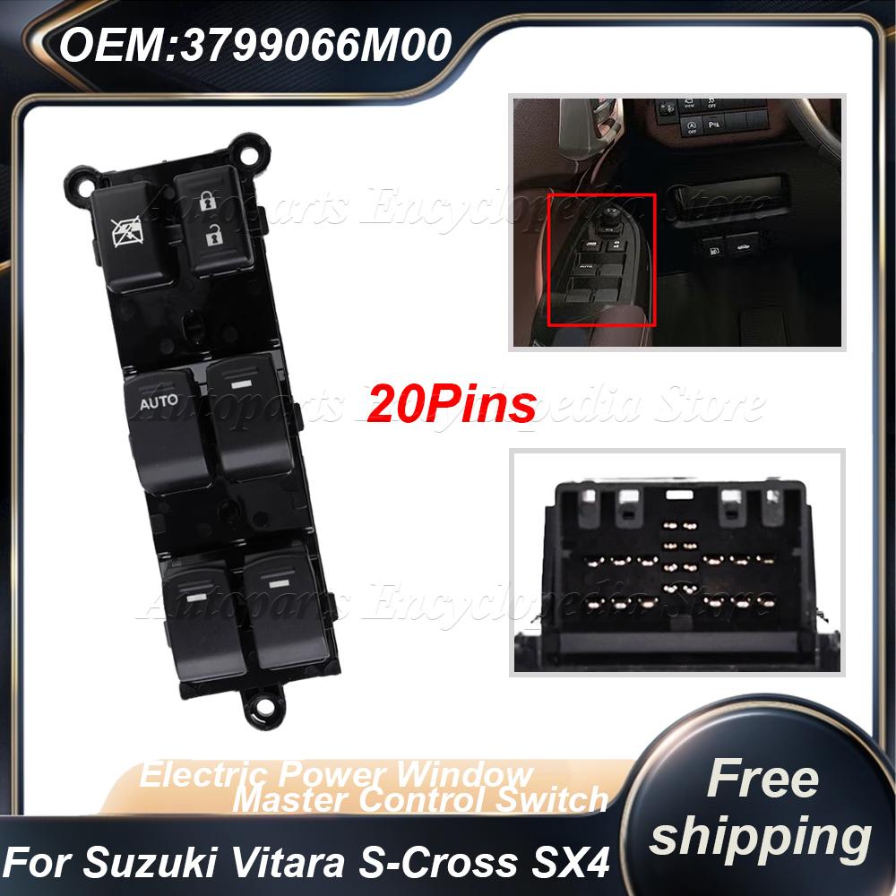 For Suzuki Vitara S-Cross SX4 LHD 37990-66M00 3799066M00 Car Front Left Electric Power Window Master Control Switch 37990-56P00