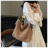 Straw Underarm Big Bag Women's New Summer Woven Shoulder Bag Travel Vacation Beach Bag  For Women, Single Shoulder Satchel, Summer Beach Tote Handbag