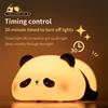 Silikonová panda LED noční světlo Roztomilé zvířátko kreslené noční světýlka pro děti Lampa na noční stolek Ložnice Dekorace do obývacího pokoje Hračky Dárek