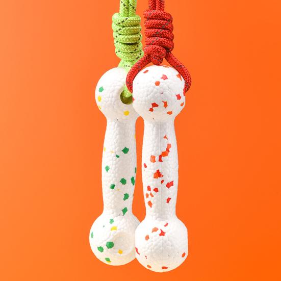 Interactive Pets Chew Toy Dumbbell Dog Toy Wear-resistant Rope Ball with Reflective Strips Dental Care Dog Toy