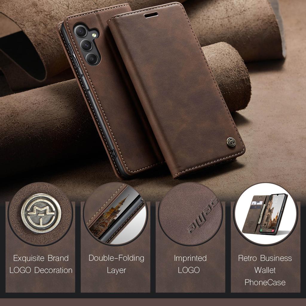 For Samsung Galaxy A16 5G/A16 4G Case CASEME 013 Series Card Holder Stand Leather Phone Cover
