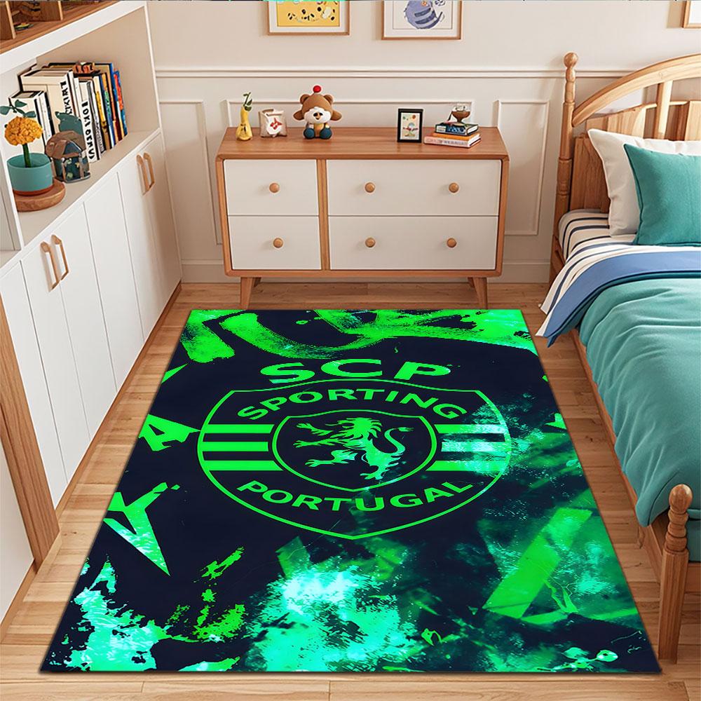 Sporting Portugal Logo Design Patterned carpet, suitable as a non slip play mat for the living room and bedroom sofa