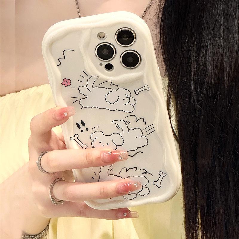 Cartoon Cream Pattern Protective Case for iPhone 15/14/13Pro/12ProMax/11