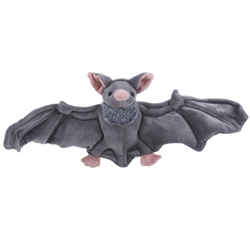 Cute Grey Bat Plush Toy Soft Stuffed Animal Flying Bat Plushie Birthday Halloween Xmas Gift For Kids Girls Boys Home Decoration