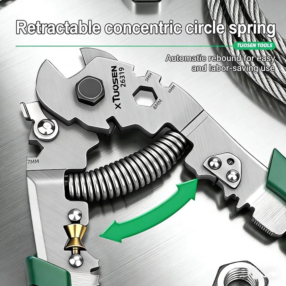 Multifunctional Wire Stripper Pliers Rubber Grip Wire Cutter Pliers Wire Rope Cutters Cable Repair