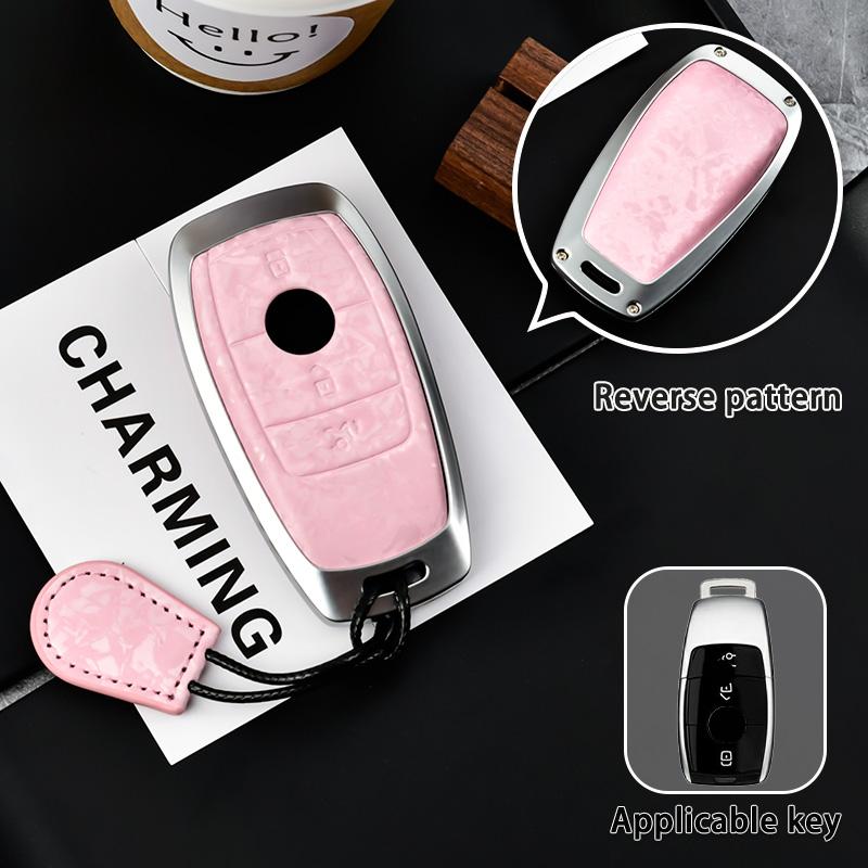 Leather Car KeyCase Cover For Mercedes Benz E S G Class GLC CLE CLA GLB GLS W177 W205 W213 W222 X167 AMG E200 E260 Key Shell Fob