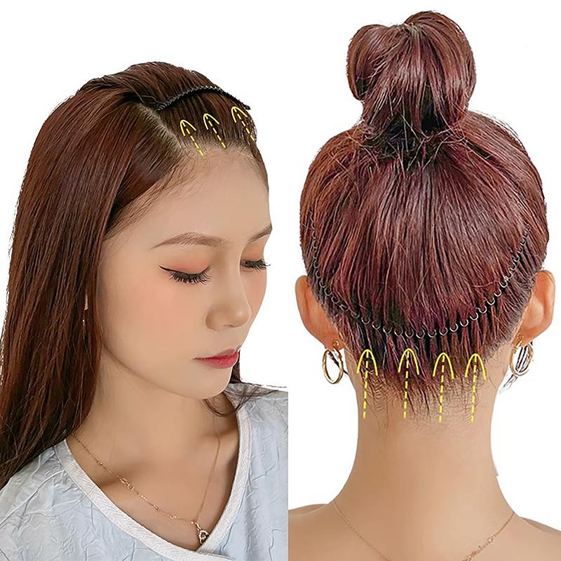 Usynlig Brukket Hår Hårnål Voksen Tiara Verktøy Rull Kurve Nål Pannelugg Fiksert Innsett Kam Profesjonelle Stylingtilbehør Kvinner