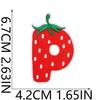 Strawberry English Letter Embroidery Cloth Sticker Bag Decoration 26 English Text Patch Stickers Heat Transfer Computer Embroidery Label
