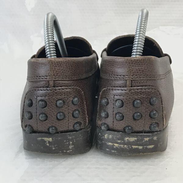 TOD’S Leather Coin Loafers Women’s 35.5 22.5-23.0 Brown Slip-On Dress Shoes(USED)