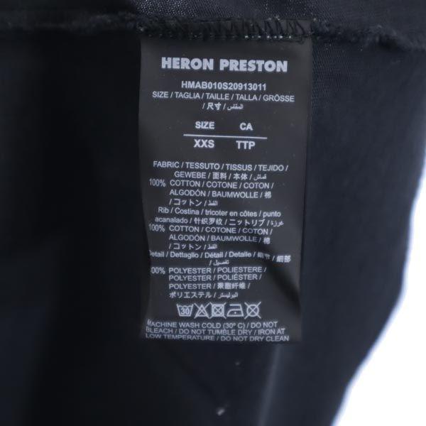 HERON PRESTON unused Logo embroidery Long sleeve T-shirt XXS black Ron T Men's Used