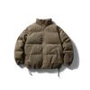 SwimSeed Retro Corduroy Puffer Jacket: Unisex Loose-Fit Stand Collar Winter Coat
