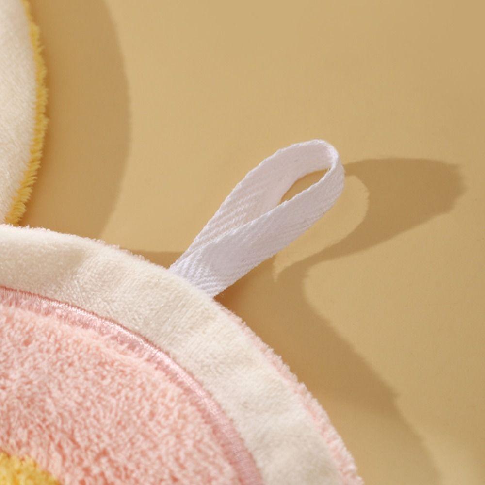 Fashion Tulip Hand Towel Coral Velvet Cartoon Hanging Towel Microfiber Absorbent Kitchen Cleaning Towel Household