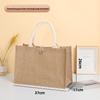 Custom Logo Hand-Painted Tote: Jute, Canvas, Cotton & Linen Handbag, Burlap DIY Lunch Box Bag