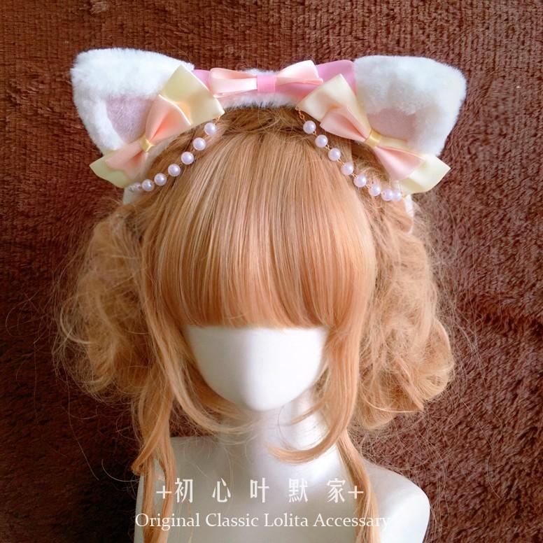 Lolita Bear Ear Headband KC Headband Cat Ear Multi-layer Lace Hair Accessories for Women