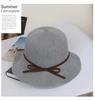 Cappello da Sole Estivo da Donna in Maglia con Fiocco a Falda Corta Protezione Solare per Uso Casual