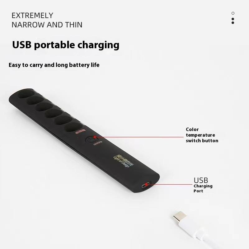 Bâton de Lampe Portable à Température de Couleur Simple Professionnel Rechargeable par USB 2700K‑6000K 6 Modes Pour Remplissage Photographique