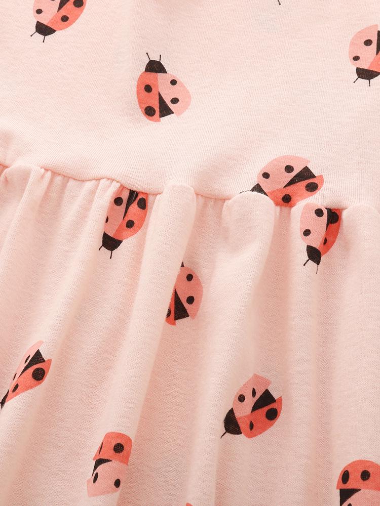 Malwee Girls' Summer Dress: New Round Neck Short Sleeve, Cute European and American Style for Little Girls