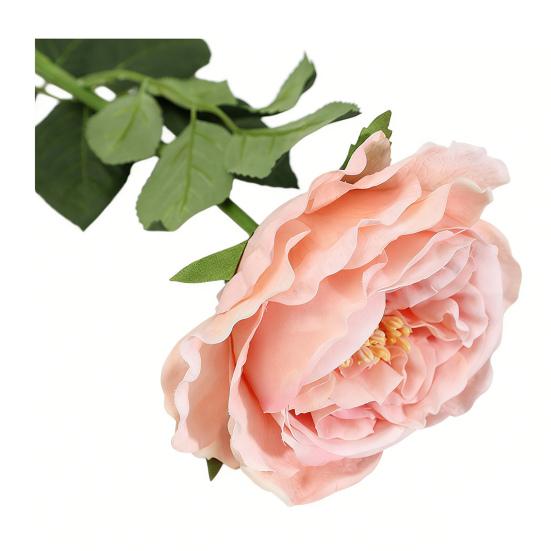 Real Touch Artificial Rose Flower 24.8" Long Stem Fake Rose Flower Realistic Big Bloom Rose Bouquet for Wedding Party Floral Arrangement Vase Decor
